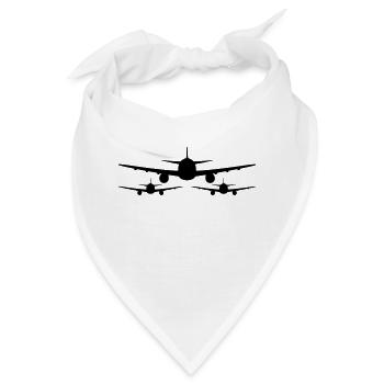 3 flieger team crew geschwader vorne front flugzeu - Bandana - Weiß - Vorne