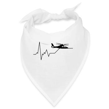 herzschlag helikopter - Bandana - Weiß - Vorne