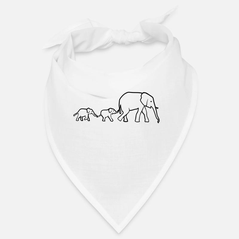Elefanten Mutter und Junge, Elefant Bandana