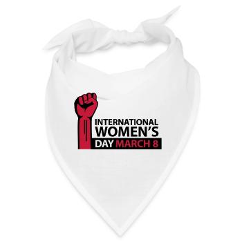 Internationaler Frauentag 8. März - Bandana - Weiß - Vorne