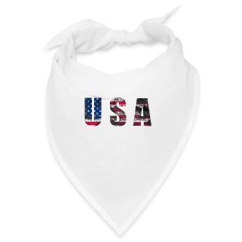 USA - Bandana - Weiß - Vorne