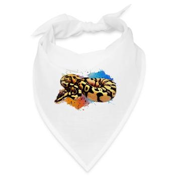 Ball Python Aquarell Reptile Keeper Snake Design - Bandana - Weiß - Vorne