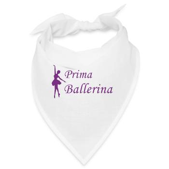 Prima ballerina in lila - Bandana - Weiß - Vorne