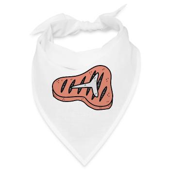T-Bone Steak - Bandana - Weiß - Vorne