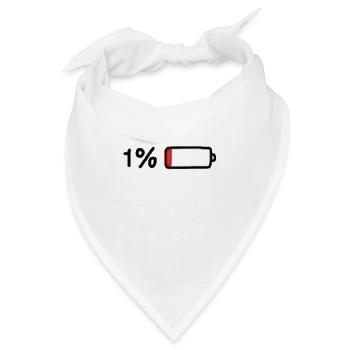 1% Prozent - Bandana - Weiß - Vorne