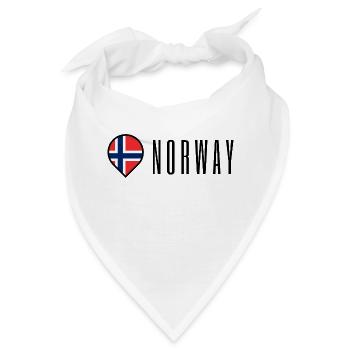 Genau Norwegen - Bandana - Weiß - Vorne