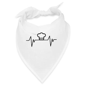 Kochen backen Food - Bandana - Weiß - Vorne