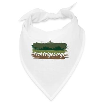 Fichtelgebirge Kösseine Schneeberg Ochsenkopf grün - Bandana - Weiß - Vorne