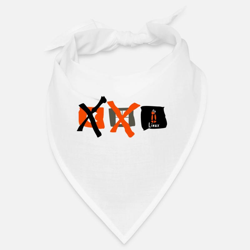 Linux die Wahl - Bandana - Weiß