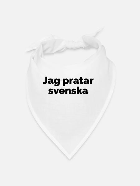 Ich spreche Schwedisch, schwedische Sprache Spruch - Bandana - Weiß - Vorne