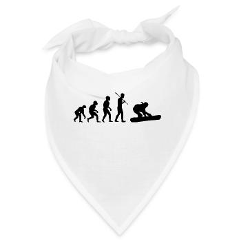 Snowboard Snowboarder - Bandana - Weiß - Vorne
