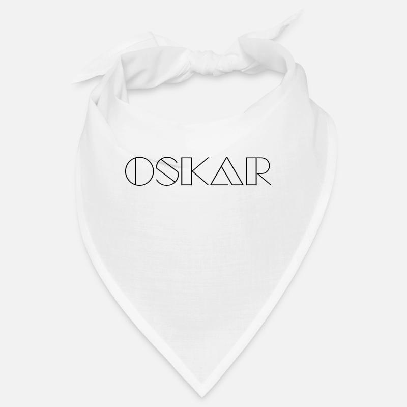 Name Oskar Modern Schwarz Bandana