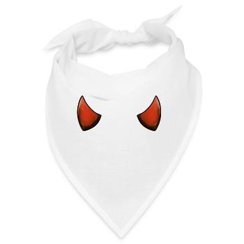Teufelshorn Teufel Hörner Teufelsweib Teufelskerl - Bandana - Weiß - Vorne