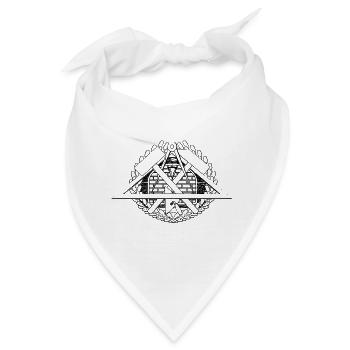 Muster Emblem Symbol Maurer Handwerk. - Bandana - Weiß - Vorne