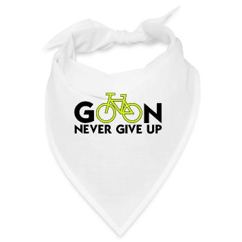 weiter niemals aufgeben (Radfahren) positiv denken - Bandana - Weiß - Vorne