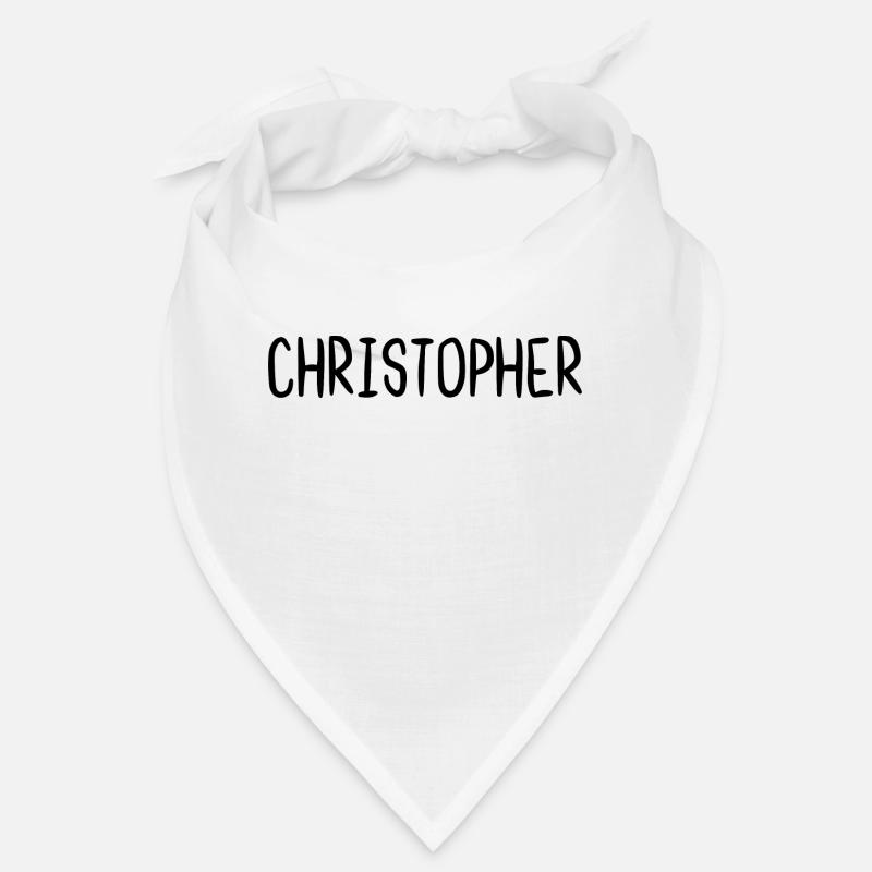 Christopher Custom Name Schriftart Text Geburtstag Bandana