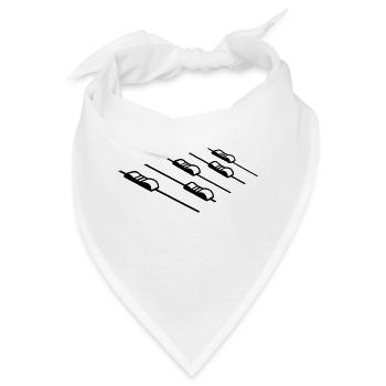 Musik Regler Mischpult - Bandana - Weiß - Vorne