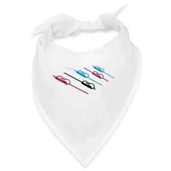 DJ Musik Mischpult - Bandana - Weiß - Vorne