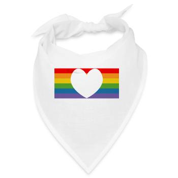pride regenbogen flag - Bandana - Weiß - Vorne
