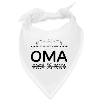 Zum Ersten Mal Oma - Bandana - Weiß - Vorne