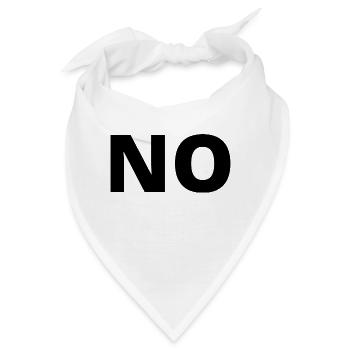 nein - Bandana - Weiß - Vorne