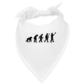 Maler und Lackierer Streichen Evolution Pinsel - Bandana - Weiß - Vorne