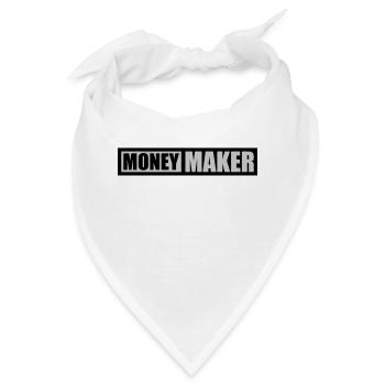Text Logo Money Maker - Bandana - Weiß - Vorne