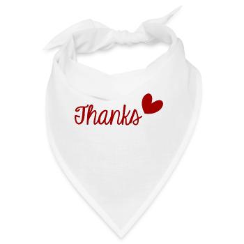 VIELEN DANK. DANKE. VIELEN DANK. JAHRESTAG. GEBURT. - Bandana - Weiß - Vorne
