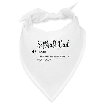 Lustige Definition Softball Papa - Bandana - Weiß - Vorne