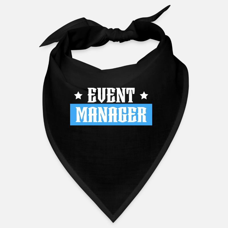 Event Manager blue tshirt black Bandana