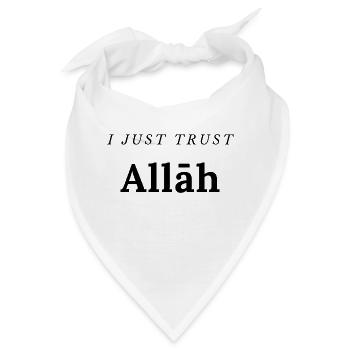 Ich vertraue Allāh einfach - Bandana - Weiß - Vorne