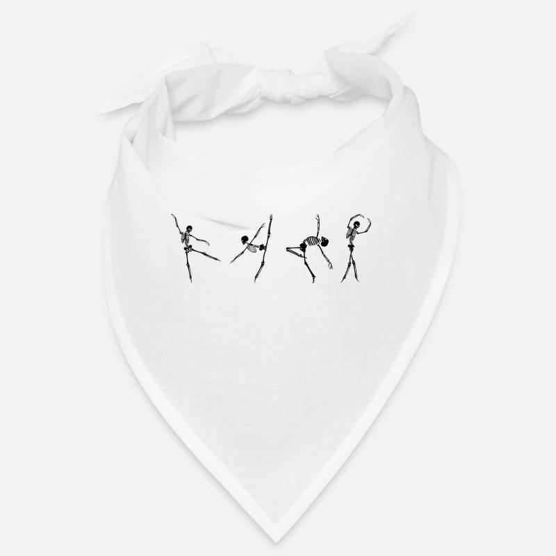 Tanzendes Skelett - Bandana - Weiß
