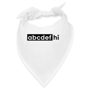 Abcdefghi Hallo Hallo Buchstaben Alphabet - Bandana - Weiß - Vorne