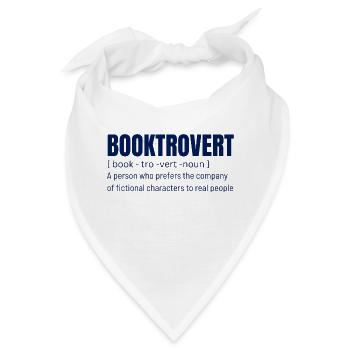 Bücher Booktrovert Definition für Leser Buch Fans - Bandana - Weiß - Vorne
