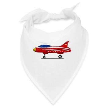 Flugzeug Fahrwerk Deutschland Flagge Rot - Bandana - Weiß - Vorne