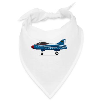 Flugzeug Fahrwerk Deutschland Flagge Blau - Bandana - Weiß - Vorne