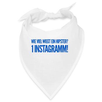 Wie viel wiegt ein Hipster? 1 Instagramm! NEU NEW - Bandana - Weiß - Vorne