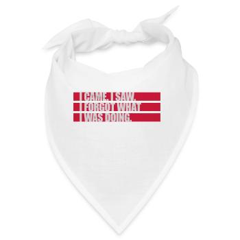 I came saw forget - Bandana - Weiß - Vorne