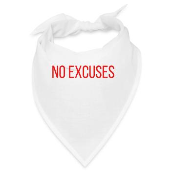 NO EXCUSES - Bandana - Weiß - Vorne