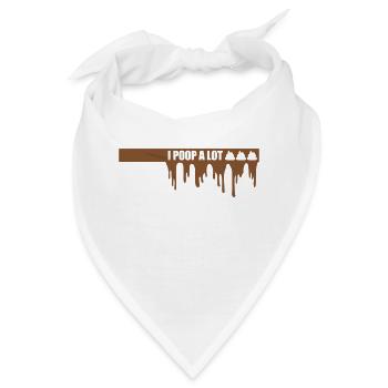 I poop a lot - Bandana - Weiß - Vorne
