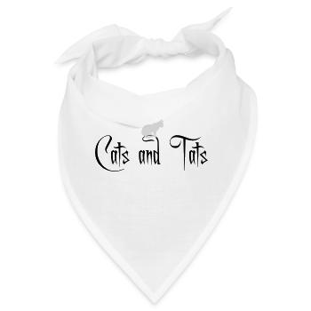 cats and tats Zitat - Bandana - Weiß - Vorne