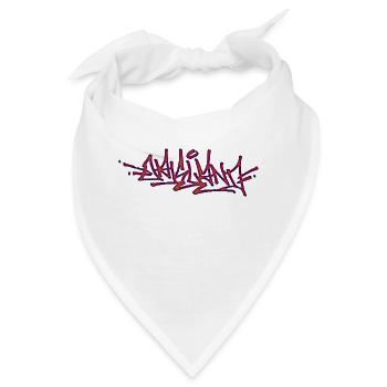 Oakland Graffiti Tag Handstyle - Bandana - Weiß - Vorne