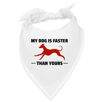 Greyhound Racing Hund Haustier Rennen Tier Racer - Bandana - Weiß - Vorne