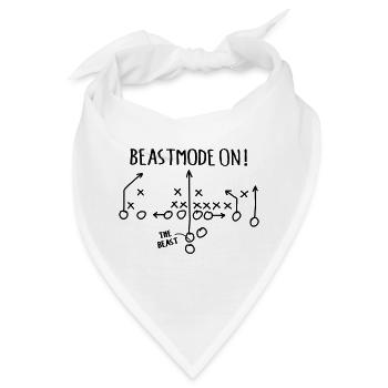 American Football Spielzug Mode on Beast Running - Bandana - Weiß - Vorne