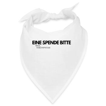Eine Spende bitte - Bandana - Weiß - Vorne