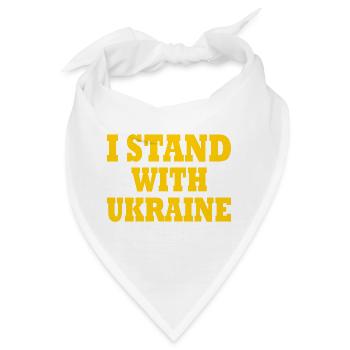I stand with ukraine - Bandana - Weiß - Vorne