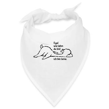 Egal wie lahm du bist ich bin lama - Wortspiel - Bandana - Weiß - Vorne