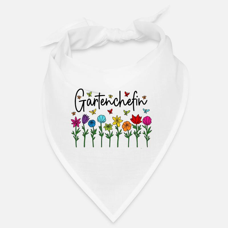 Garten Chefin Blumen Gartenarbeit Gartenchefin - Bandana - Weiß