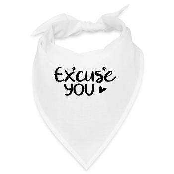 Excuse You - Bandana - Weiß - Vorne