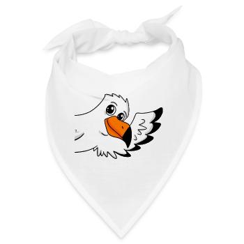 Möwe Gruß Begrüßung - Bandana - Weiß - Vorne